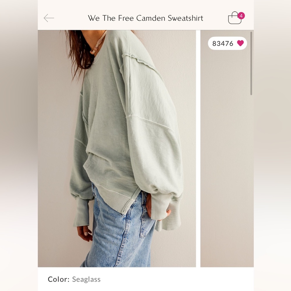 We The Free Camden Sweatshirt Seaglass